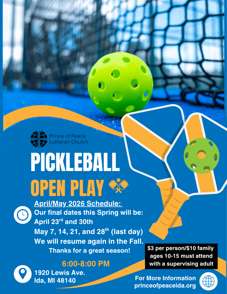 FINAL 2026 PICKLEBALL OPEN PLAY